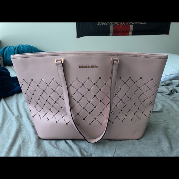 michael kors large pink tote